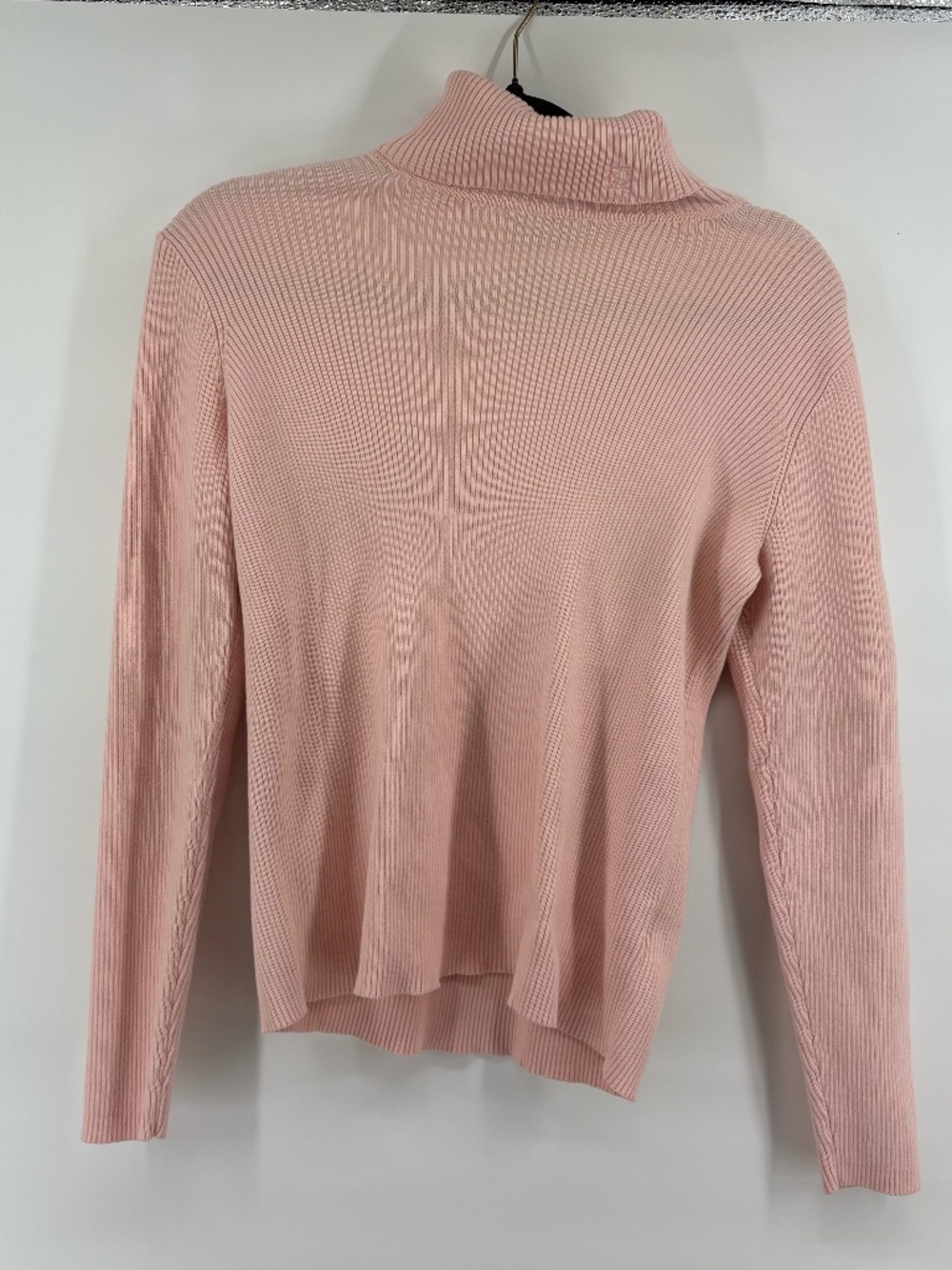 Lauren Ralph Lauren light pink turtleneck ribbed sweater